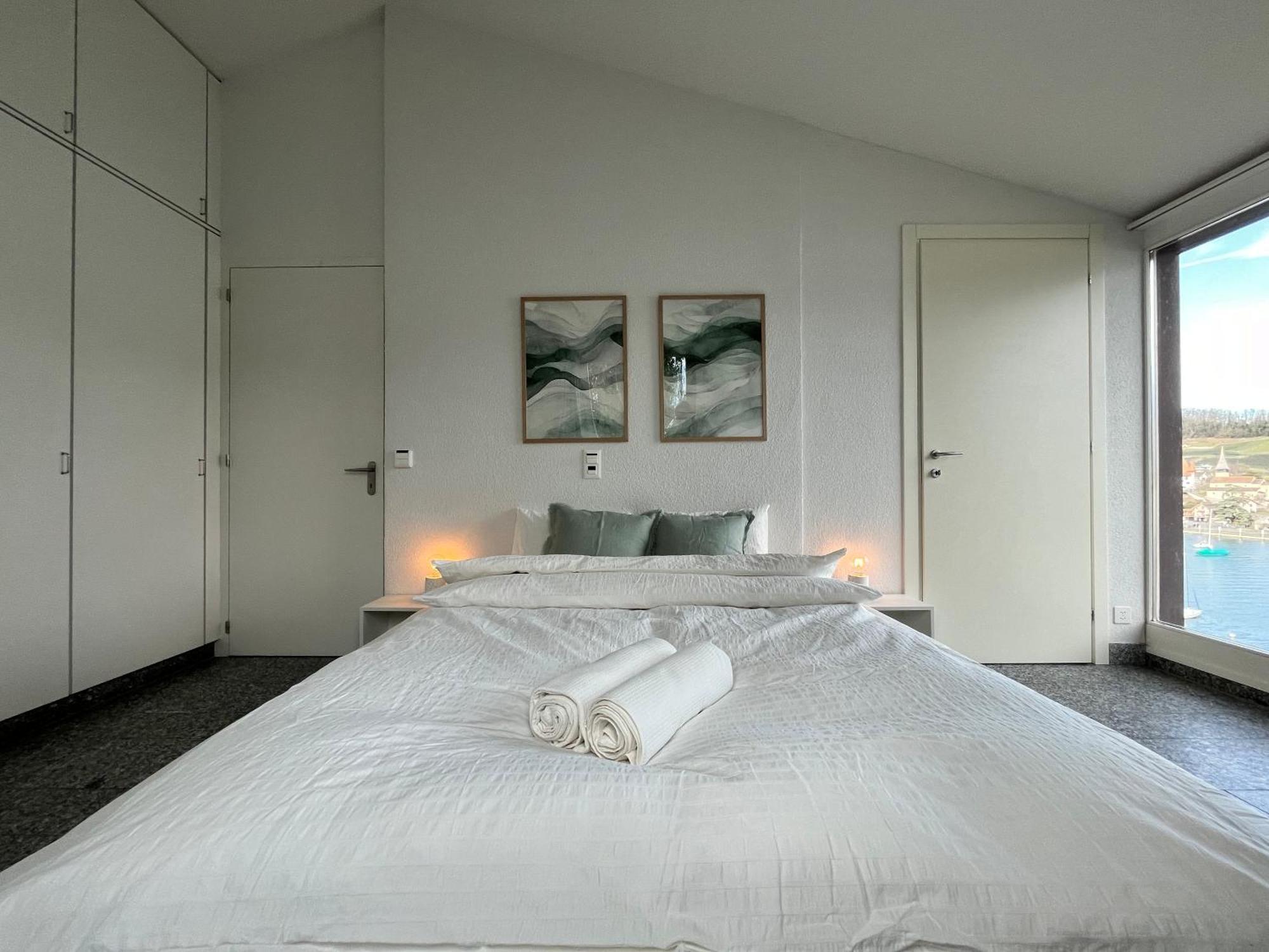 Wohnung Mit Grossartiger Seesicht Und Balkon Spiez Buitenkant foto